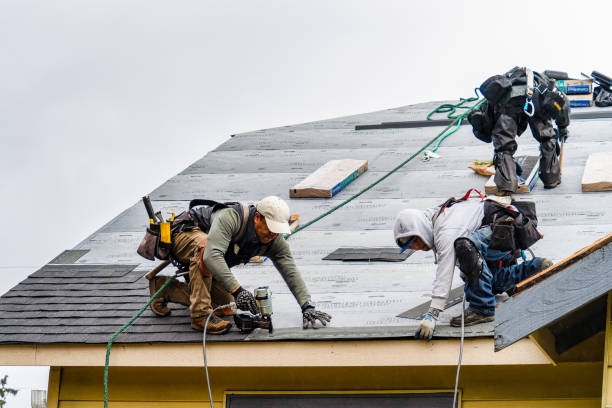 Professional Roofing technician working in South Gardiner, ME